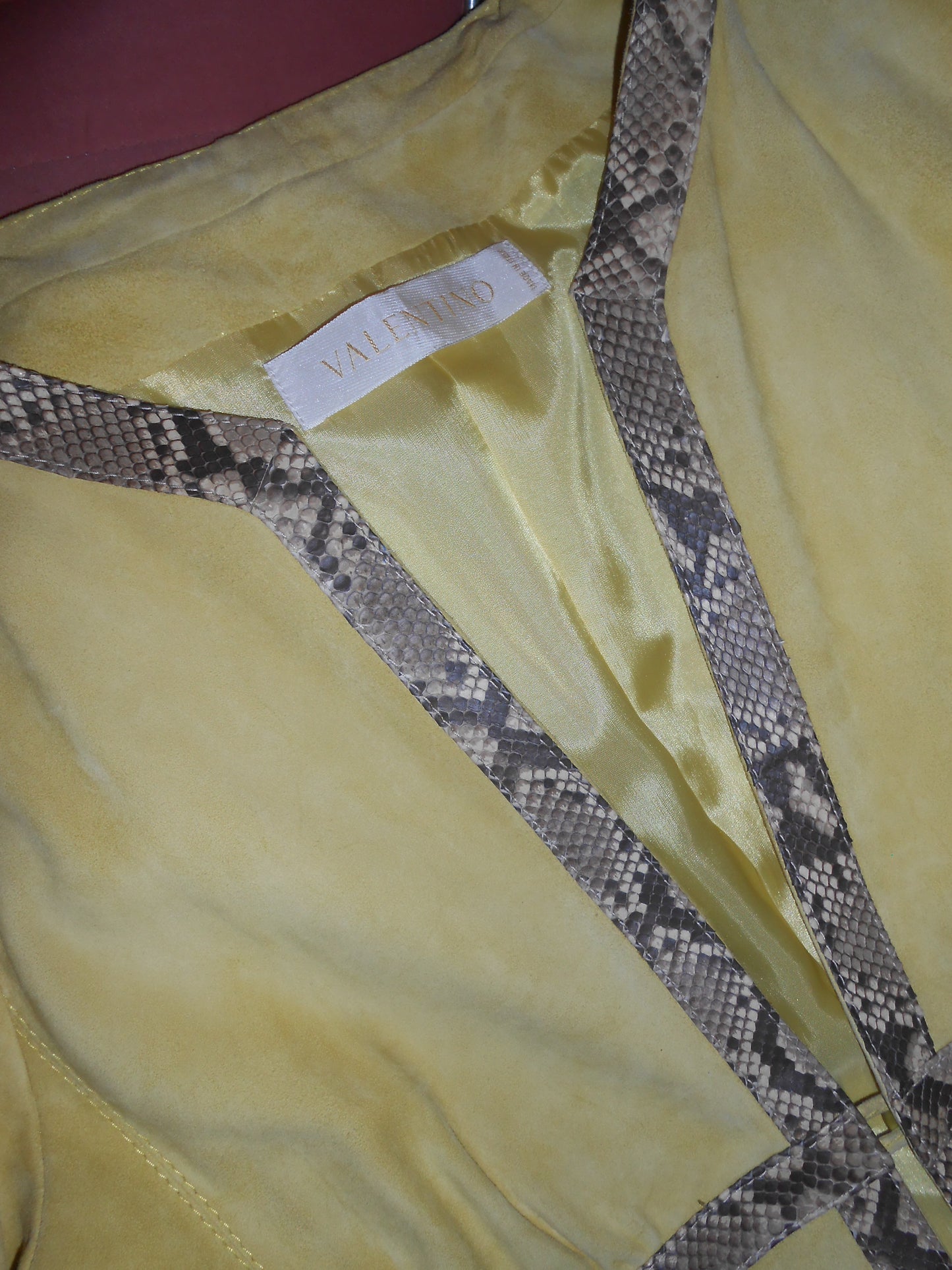 VALENTINO EARLY 2000S SUEDE & PYTHON JACKET