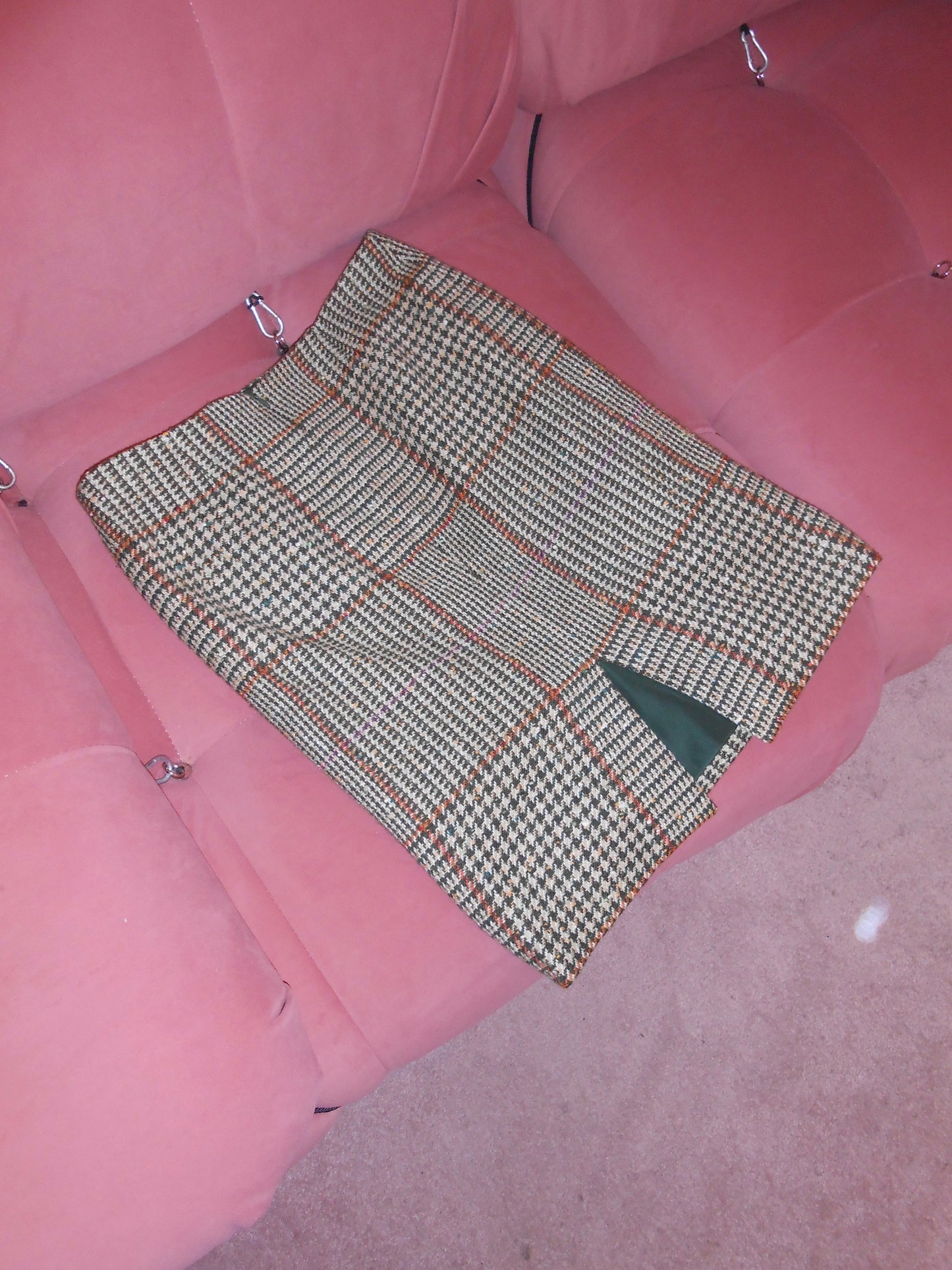 VALENTINO EARLY 2000S WOOL PLAID SKIRT