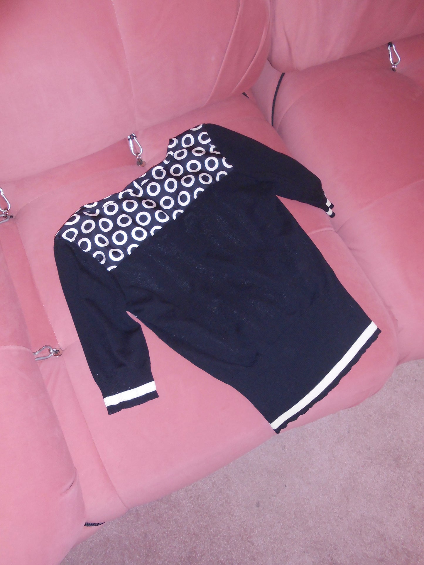 ETRO EARLY 2000S SILK & KNIT PRINTED TOP