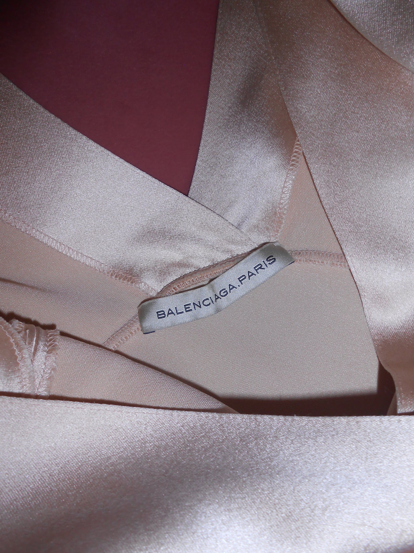 BALENCIAGA BY NICOLAS GHESQUIERE SS 2004 SATIN BIAS CUT SLIP DRESS
