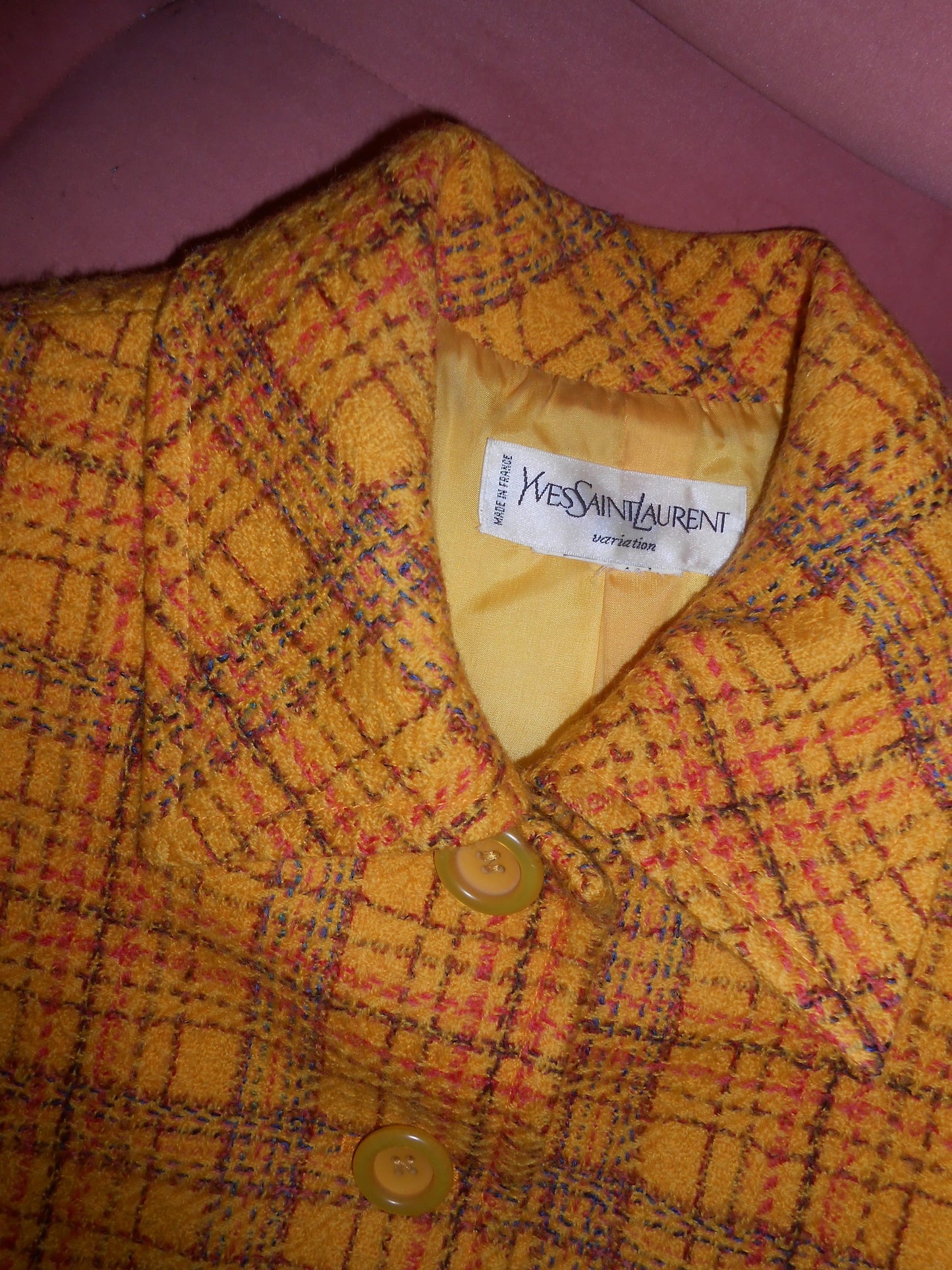 YVES SAINT LAURENT VARIATION 1990S TWEED JACKET