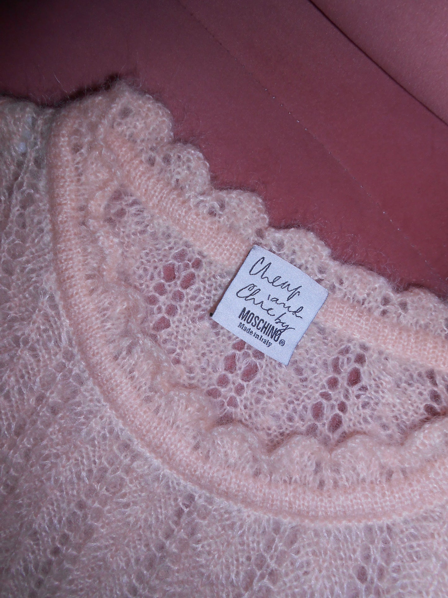 MOSCHINO CHEAP & CHIC 1990S MOHAIR RUFFLE SWEATER