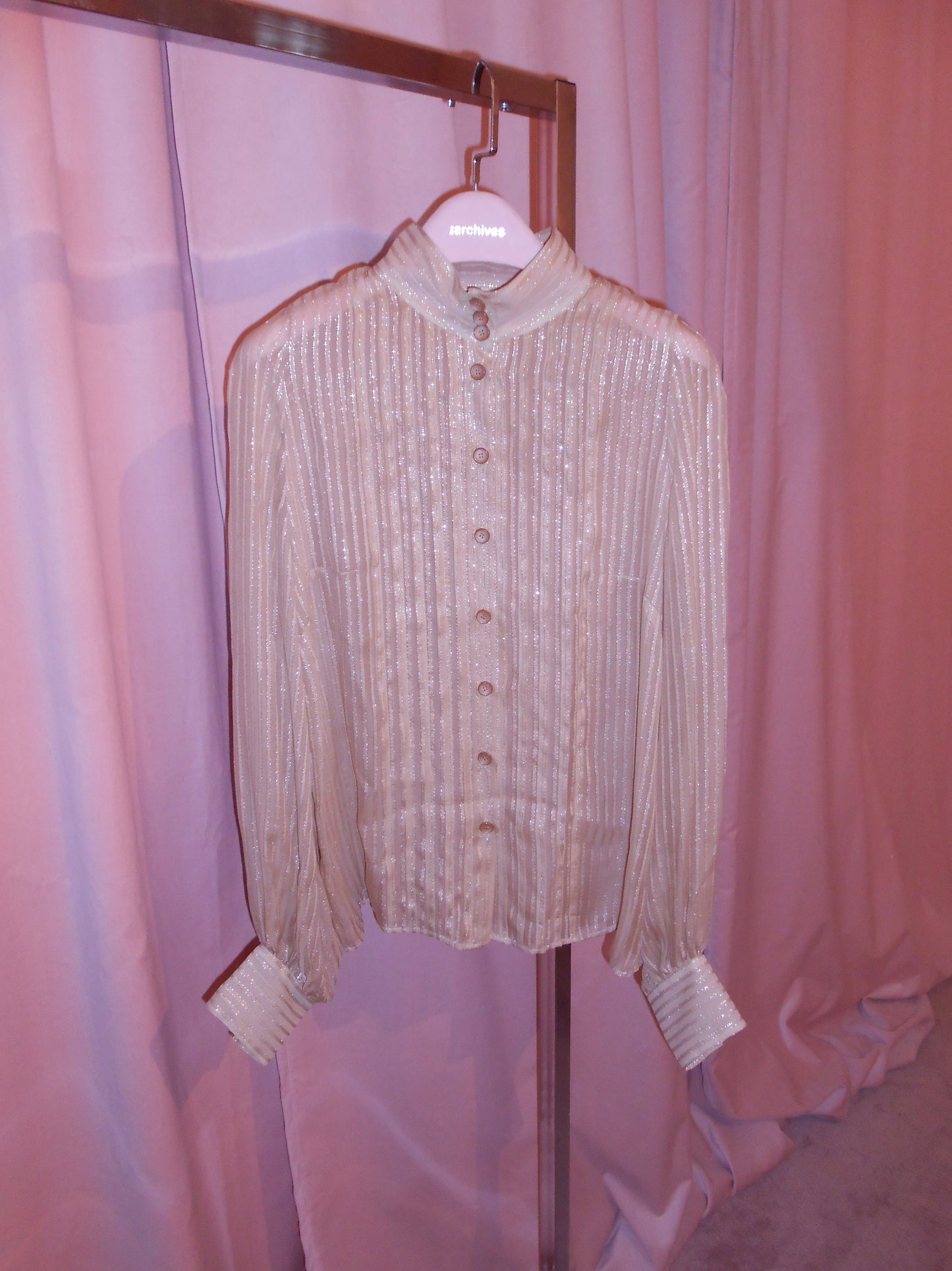 CHLOE EARLY 2000S SILK STRIPED BLOUSE