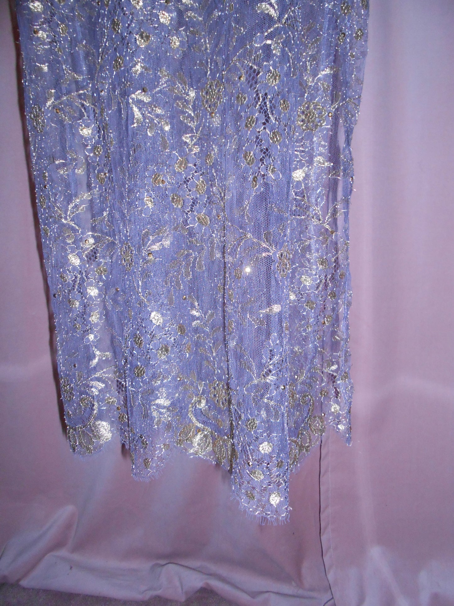 LA PERLA 1990S VELVET SLIP WITH LACE