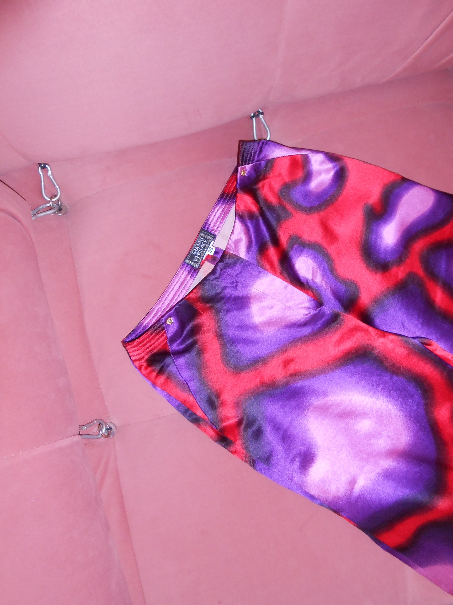 GIANNI VERSACE 2001 SATIN PRINTED PANTS