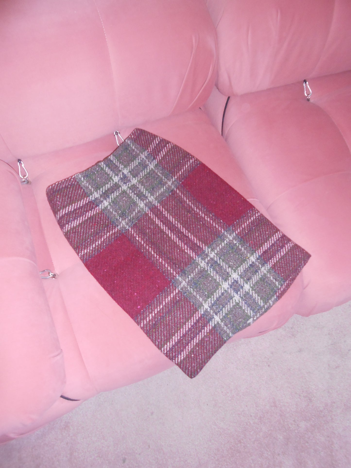 VALENTINO EARLY 2000S WOOL TARTAN SKIRT