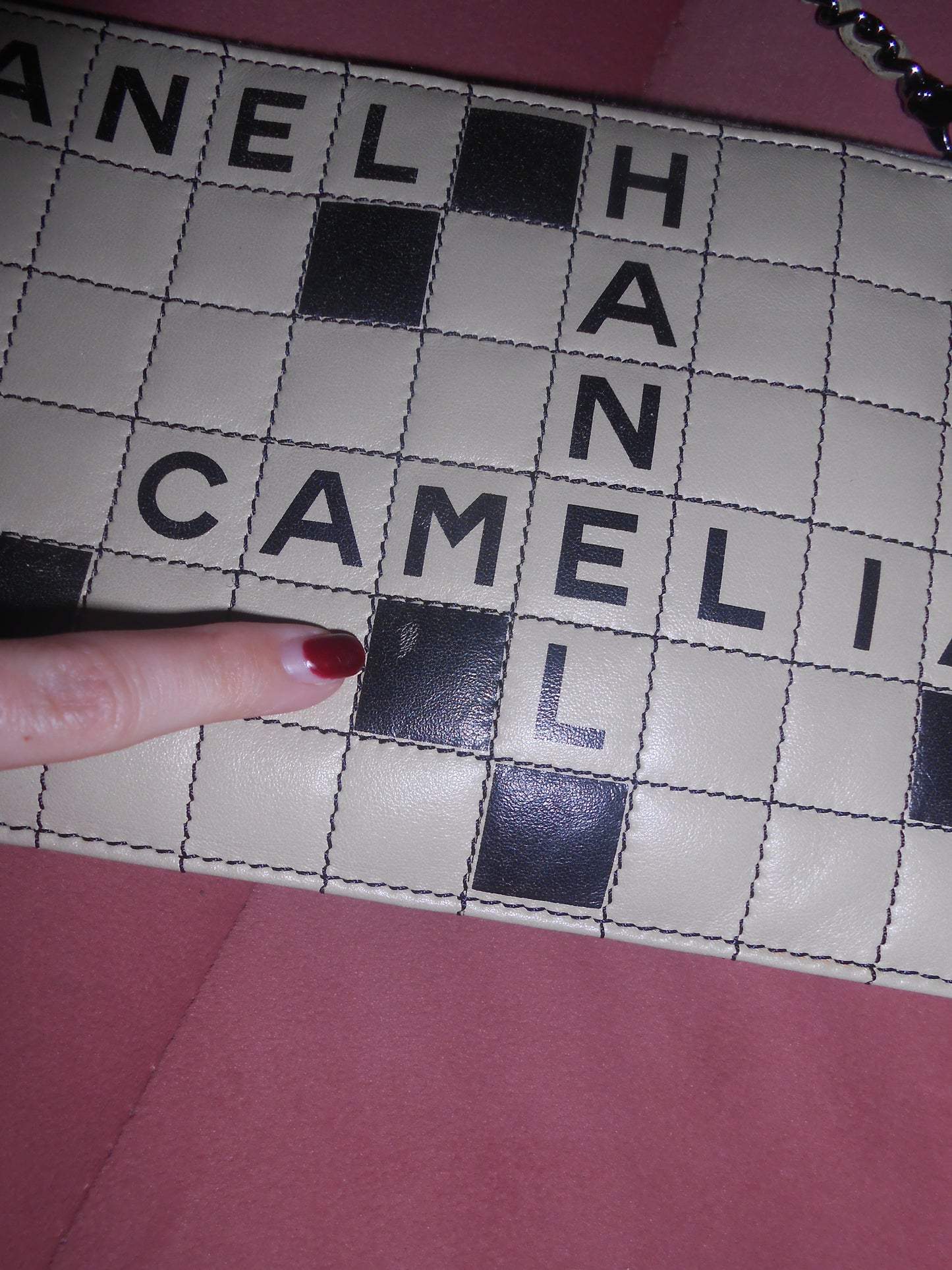 CHANEL 2004 CROSS WORD POUCHETTE