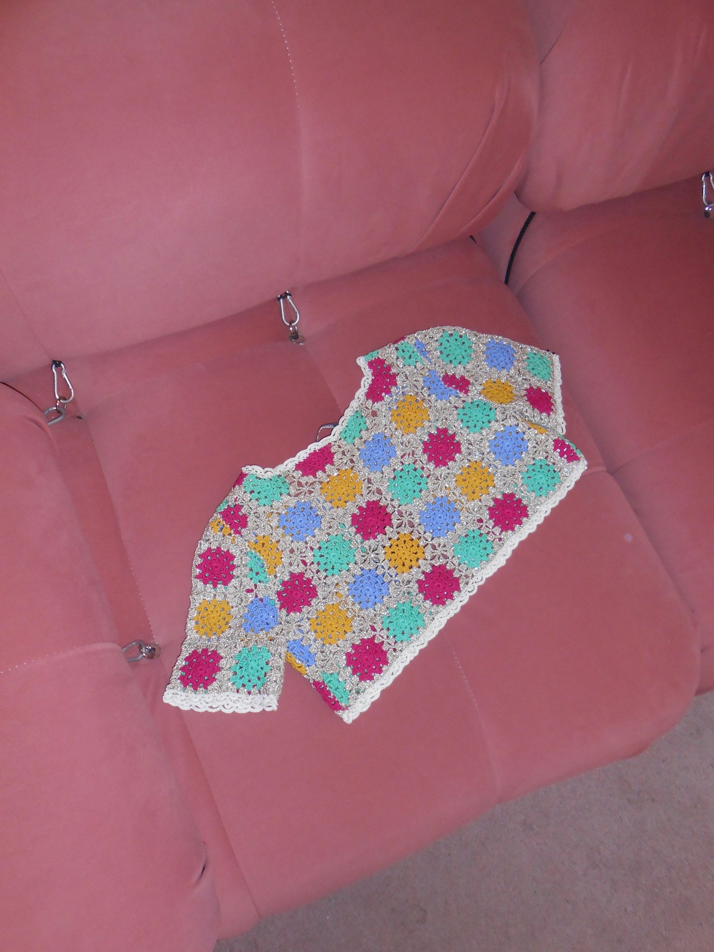 MOSCHINO CHEAP & CHIC EARLY 2000S CROCHET CROPPED BOLERO
