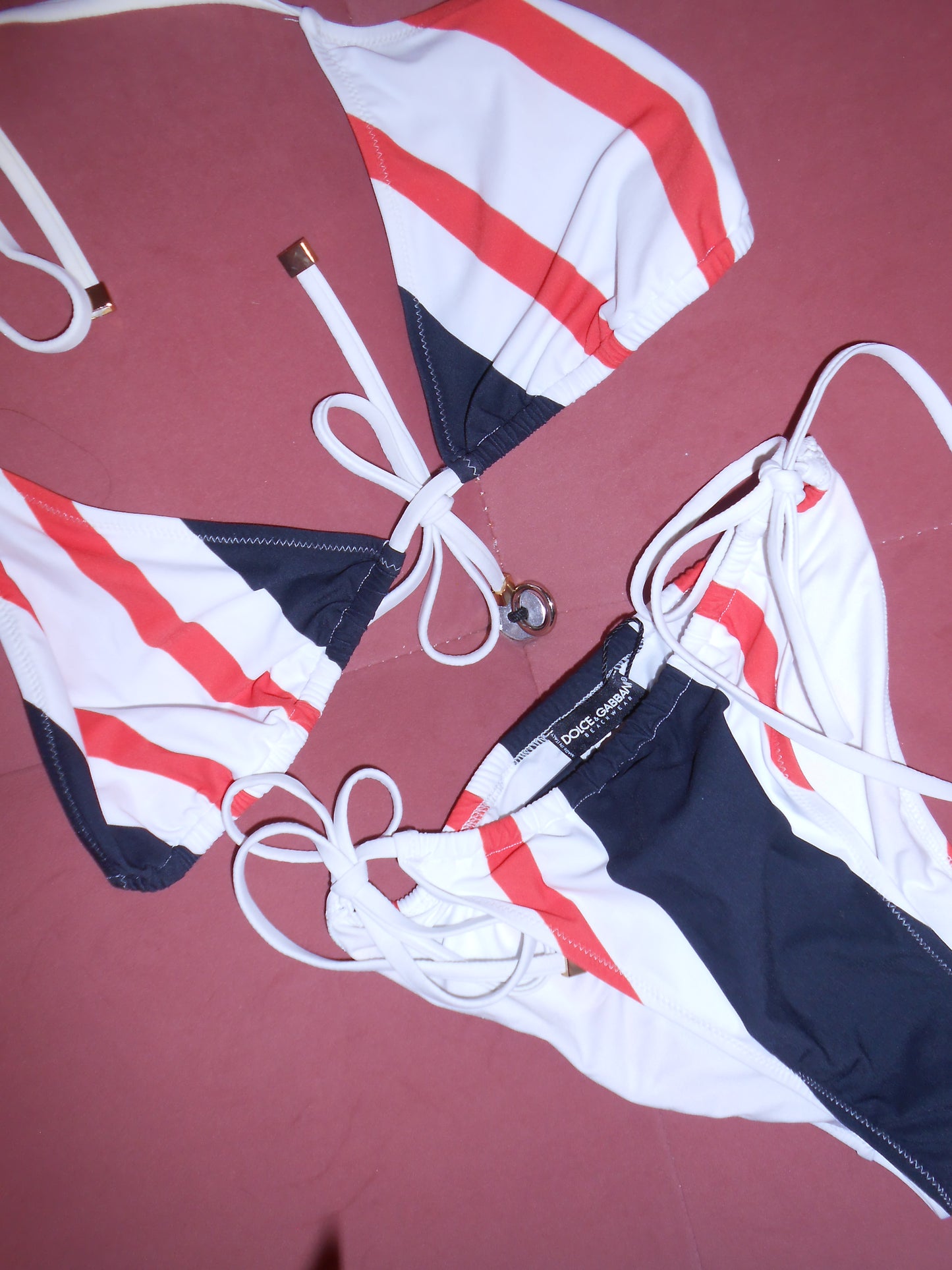 DOLCE & GABBANA EARLY 2000S STRIPED BIKINI