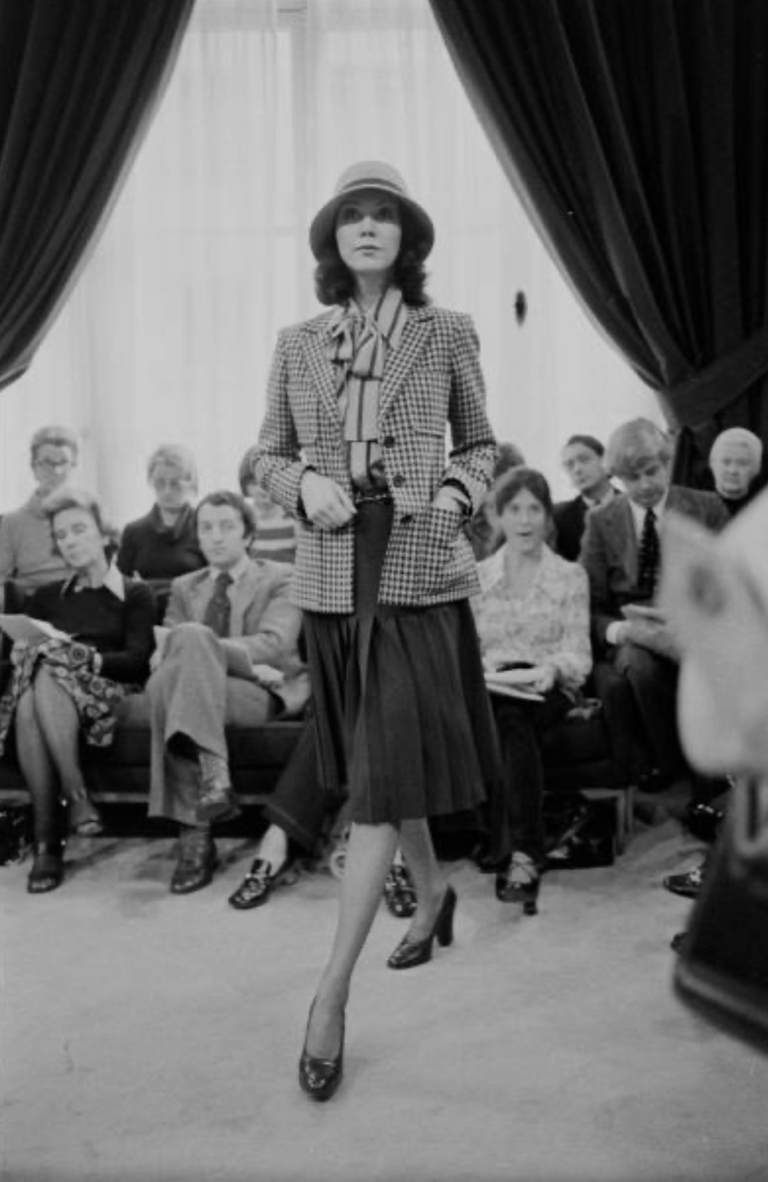 YVES SAINT LAURENT 1970S BROWN PLAID JACKET