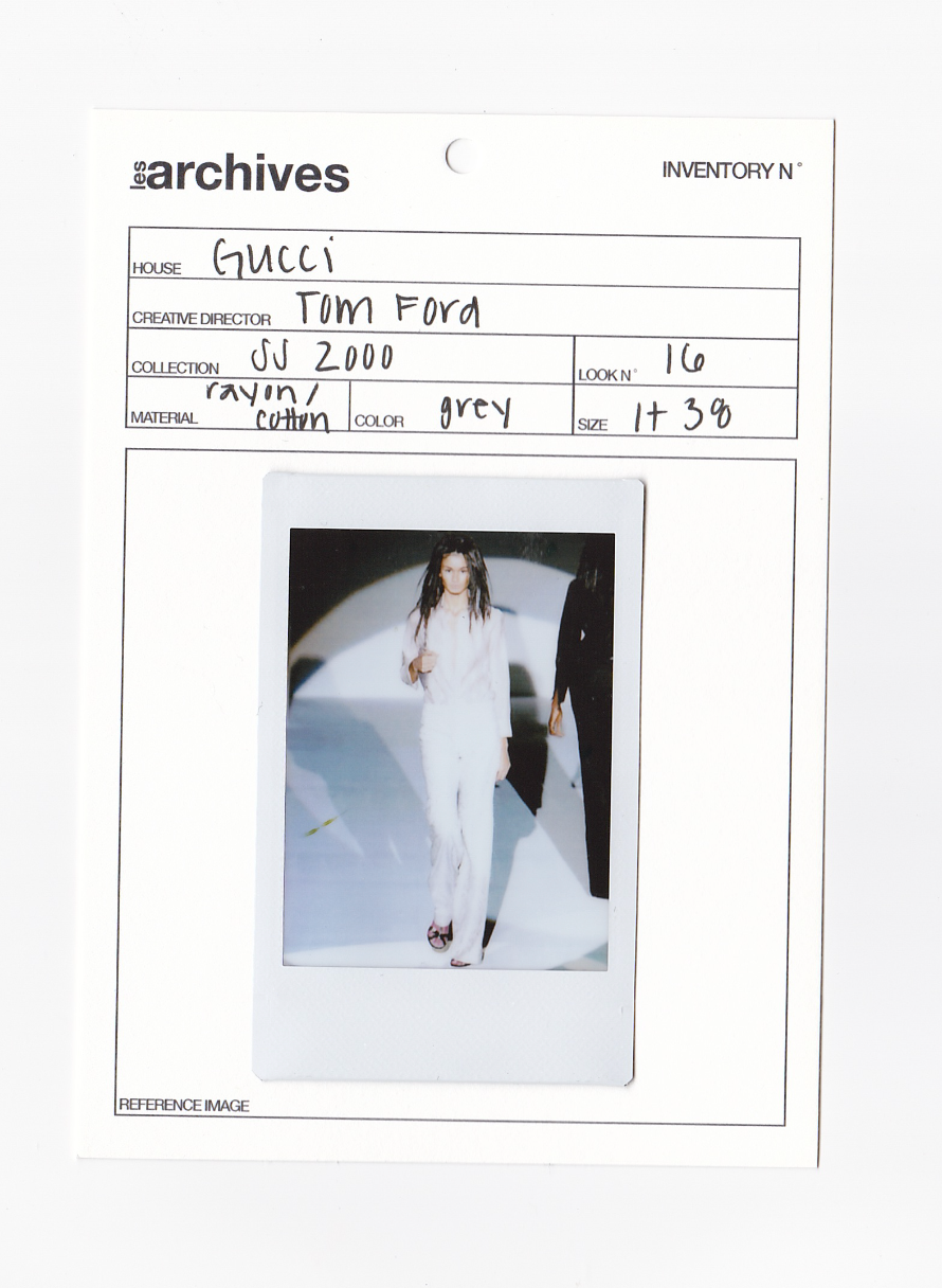 GUCCI BY TOM FORD SS 2000 VELVET DAMASK PRINT TROUSERS