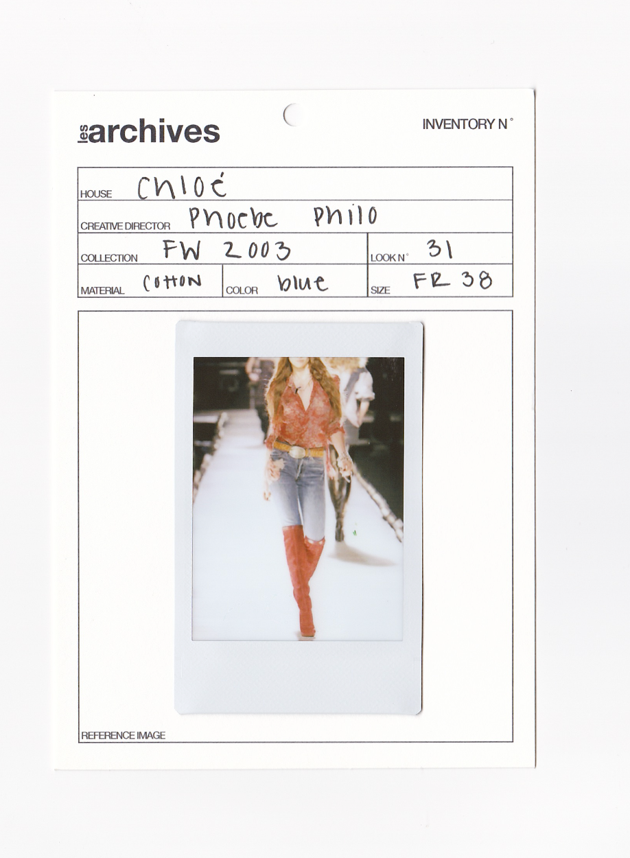 CHLOE BY PHOEBE PHILO FW 2003 EMBROIDERED JEANS