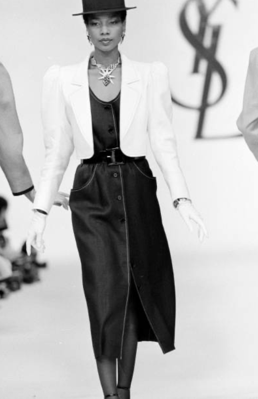 YVES SAINT LAURENT SS 1983 RIBBED WOOL JACKET