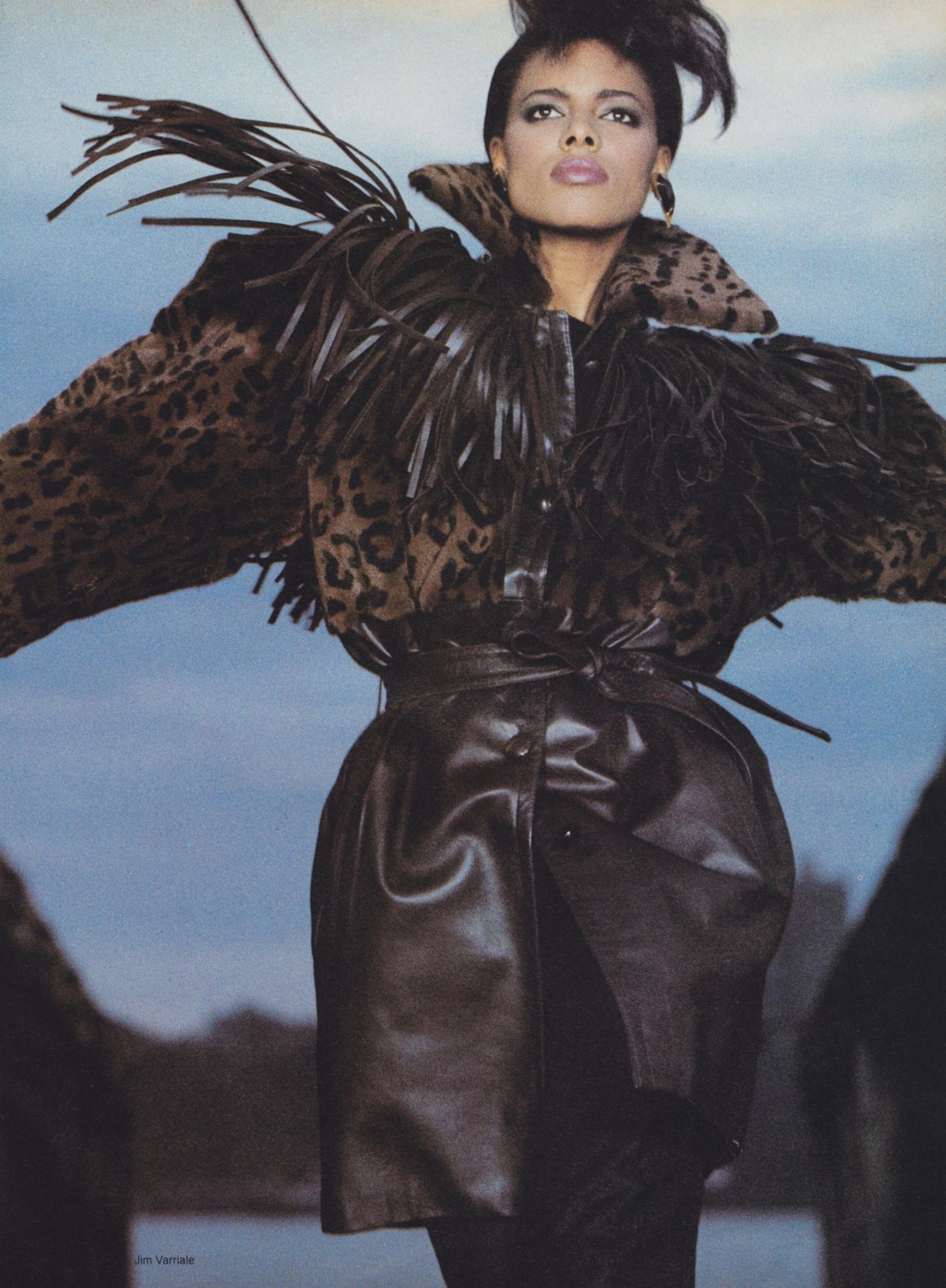 YVES SAINT LAURENT FW 1983 CHEETAH FUR & LEATHER COAT