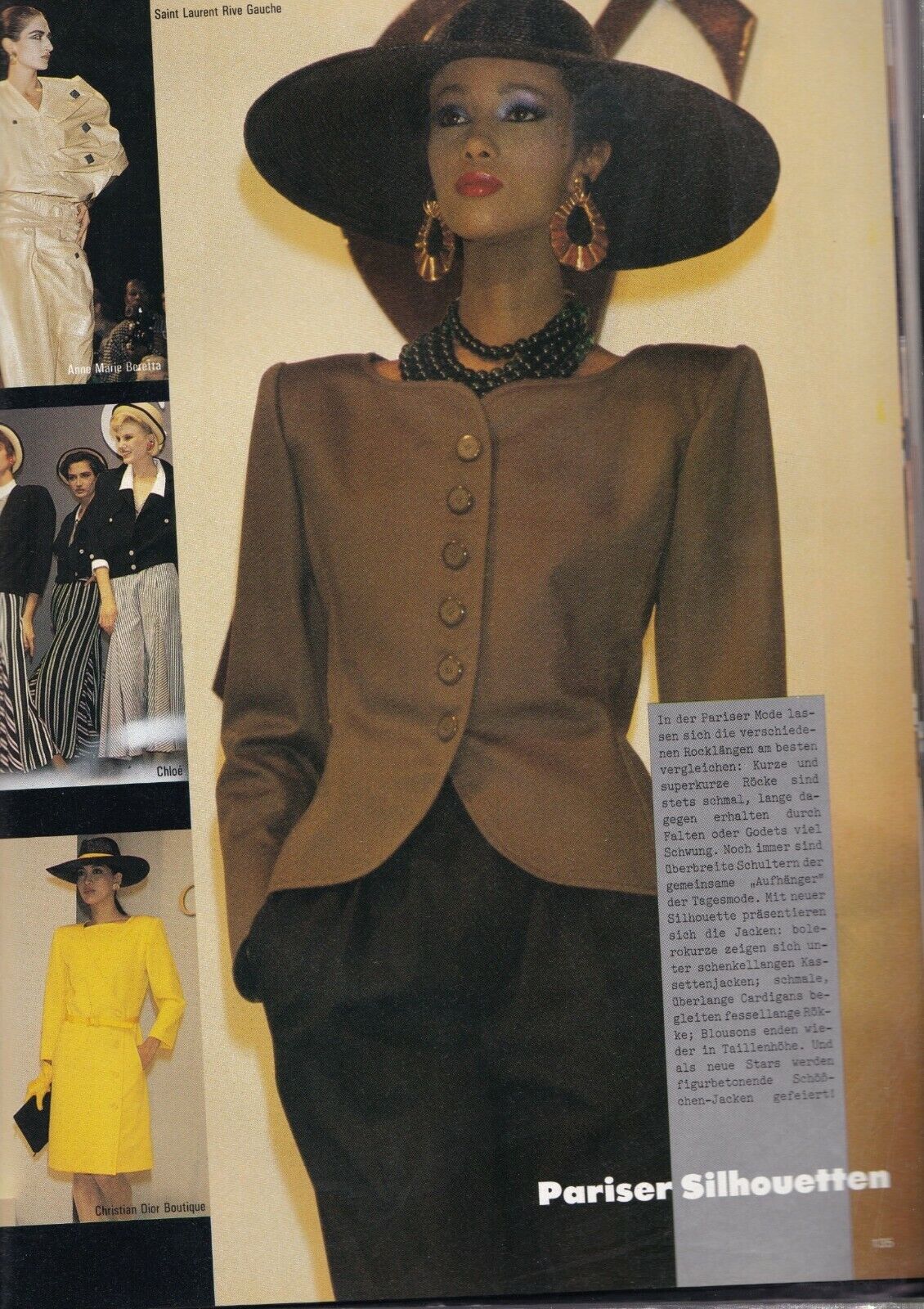 YVES SAINT LAURENT RUNWAY SS 1985 JACKET