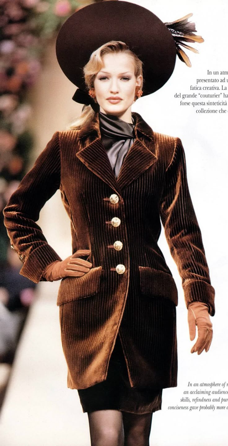 YVES SAINT LAURENT FW 1992 VELVET JACKET WITH FLOWER BUTTONS