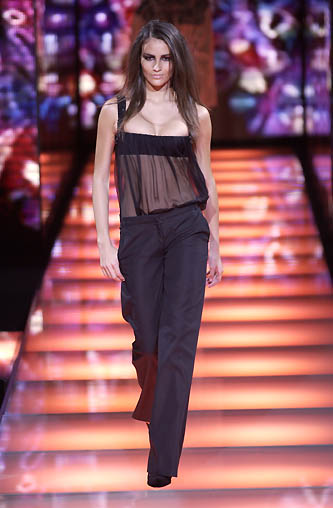 GIANNI VERSACE FW 2002 RUNWAY SILK BABYDOLL TOP