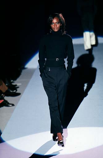 GUCCI BY TOM FORD FW 1998 RUNWAY WOOL TROUSERS WITH BUCKLES