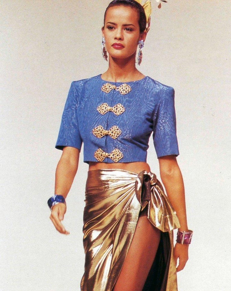 YVES SAINT LAURENT SS 1993 RUNWAY ORIENTAL BOLERO