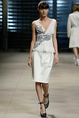 JOHN GALLIANO SS 2007 FLORAL SILK HALTER TOP
