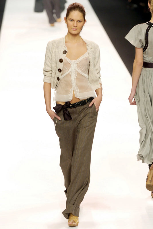 CHLOE BY PHOEBE PHILO FW 2004 DRAWSTRING SWEATER