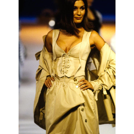 MOSCHINO FW 1994 RUNWAY LACE UP CORSET TOP