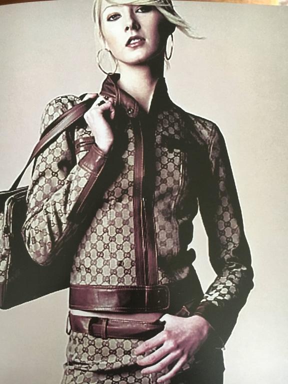 GUCCI BY TOM FORD SS 2000 MONOGRAM MOTO JACKET