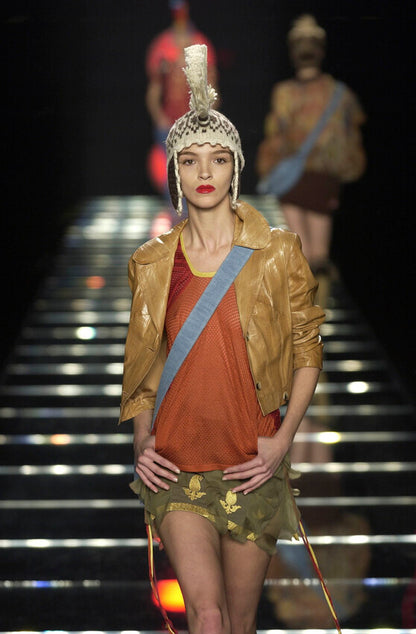 DIOR BY JOHN GALLIANO FW 2002 SILK MINI SKIRT