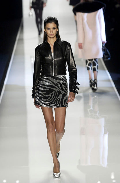 CELINE BY MICHAEL KORS	FW 2003 SEQUIN ZEBRA SKIRT
