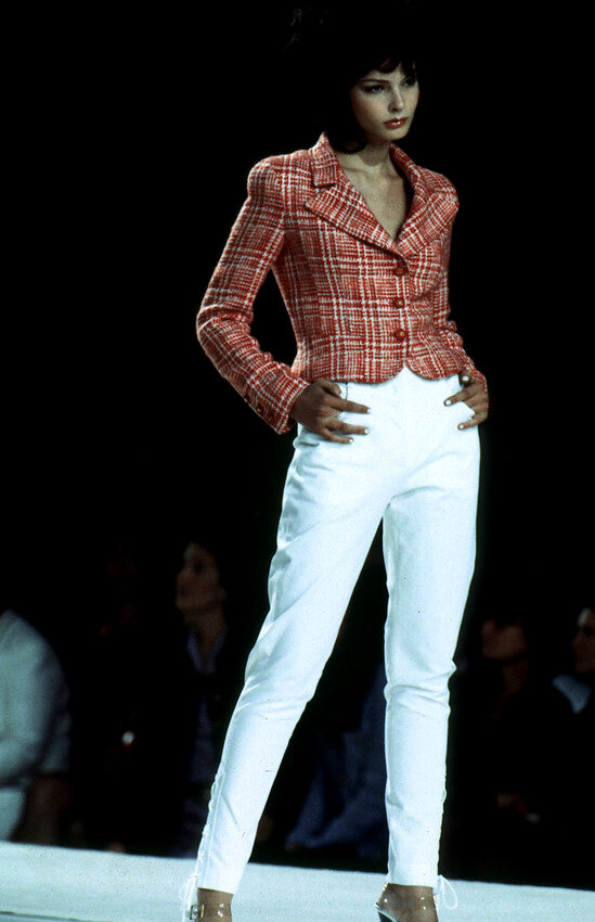 CHANEL BY KARL LAGERFELD SS 1997 TWEED CHECK JACKET