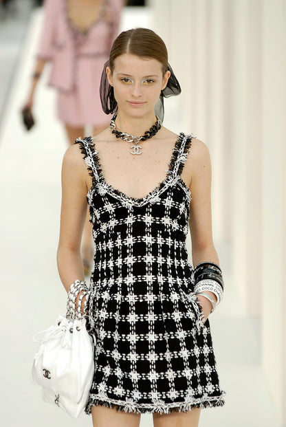 CHANEL BY KARL LAGERFELD SS 2007 TWEED CHECK DRESS