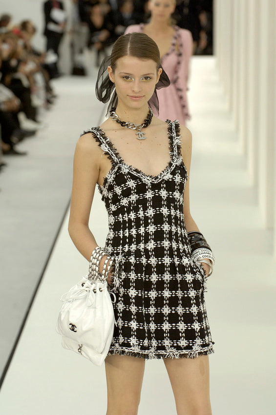 CHANEL BY KARL LAGERFELD SS 2007 TWEED CHECK DRESS