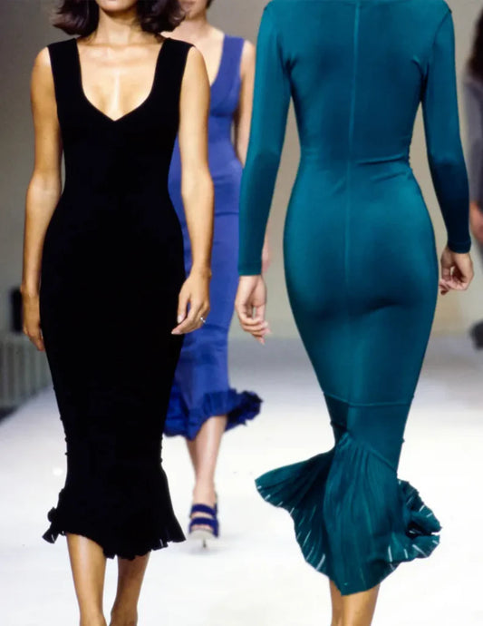 ALAIA SS 1990 BACKLESS FISHTAIL DRESS