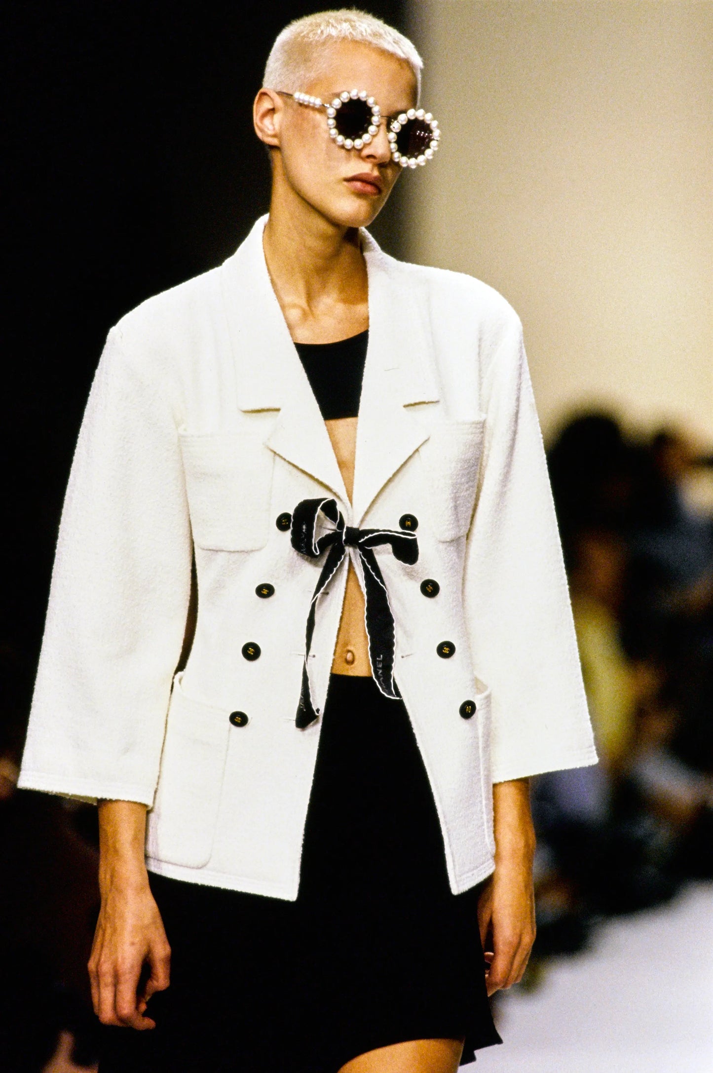 CHANEL BY KARL LAGERFELD SS 1994 TWEED DOUBLE BREASTED SKIRT SUIT