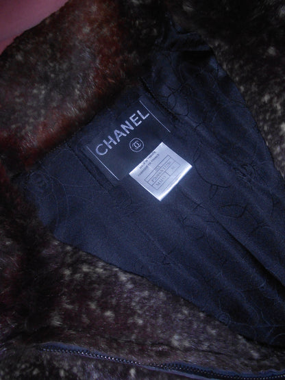 CHANEL BY KARL LAGERFELD FW 2005 RABBIT FUR CROPPED JACKET