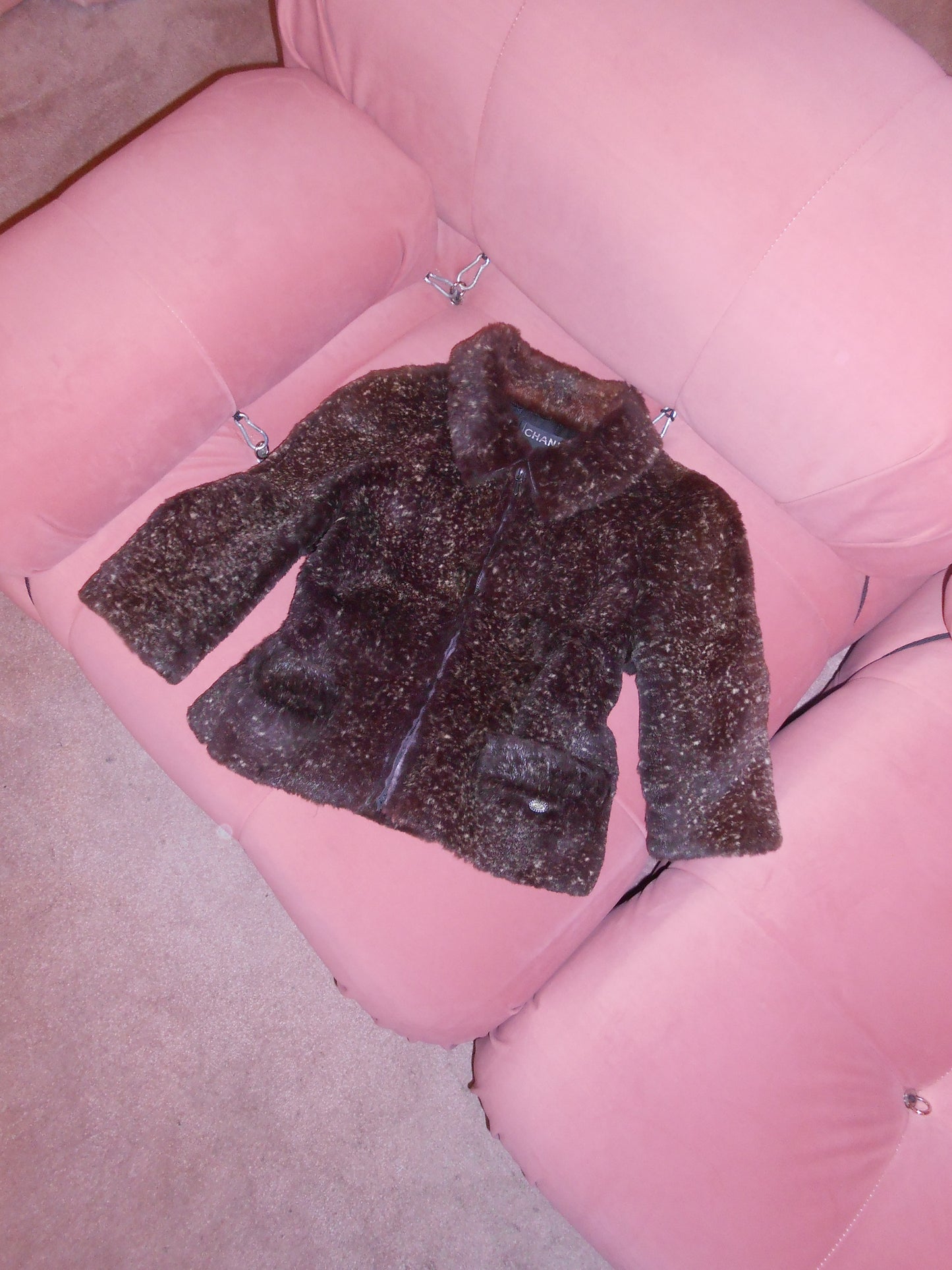 CHANEL BY KARL LAGERFELD FW 2005 RABBIT FUR CROPPED JACKET