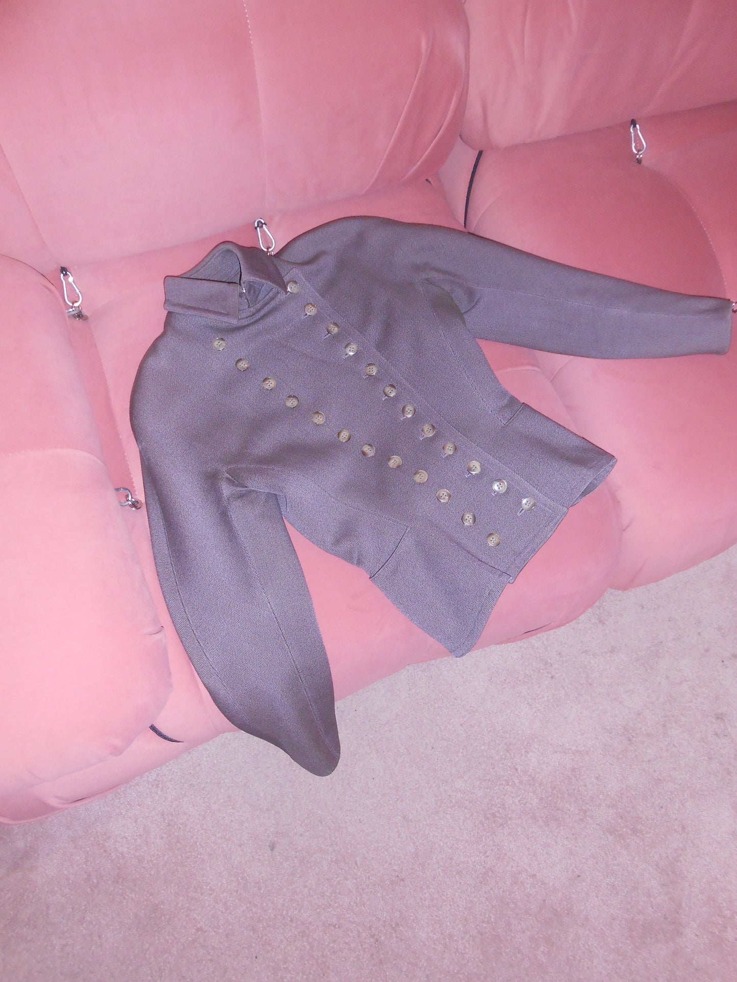 ALAIA FW 1987 ICONIC MILITARY STYLE JACKET AND SKIRT SET