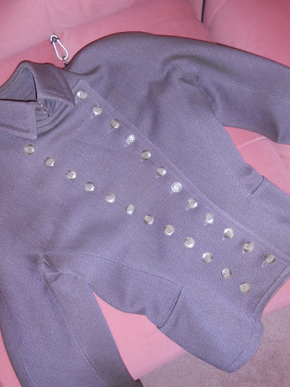 ALAIA FW 1987 ICONIC MILITARY STYLE JACKET AND SKIRT SET