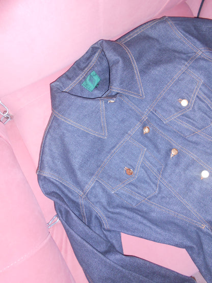 JUNIOR GAULTIER SS 1988 BRUT DENIM HOURGLASS JACKET