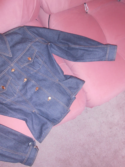 JUNIOR GAULTIER SS 1988 BRUT DENIM HOURGLASS JACKET