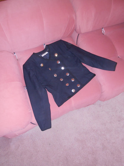 YVES SAINT LAURENT SS 1987 MILTIARY STYLE JACKET & SKIRT SET