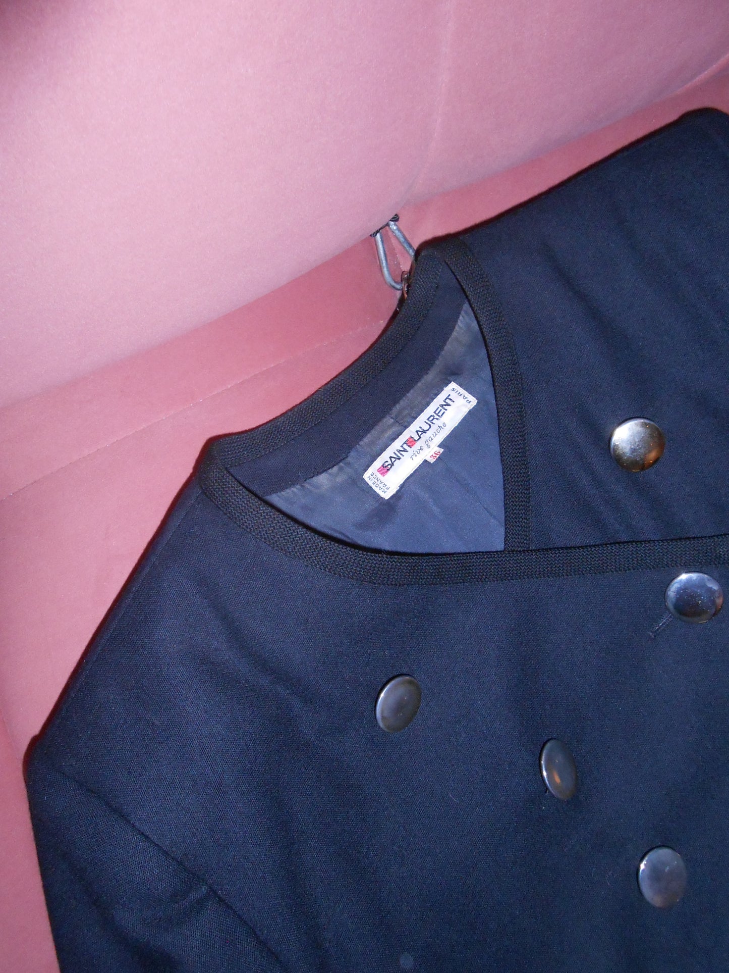 YVES SAINT LAURENT SS 1987 MILTIARY STYLE JACKET & SKIRT SET