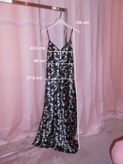 VALENTINO INTIMO 1990S SATIN PRINTED SLIP DRESS