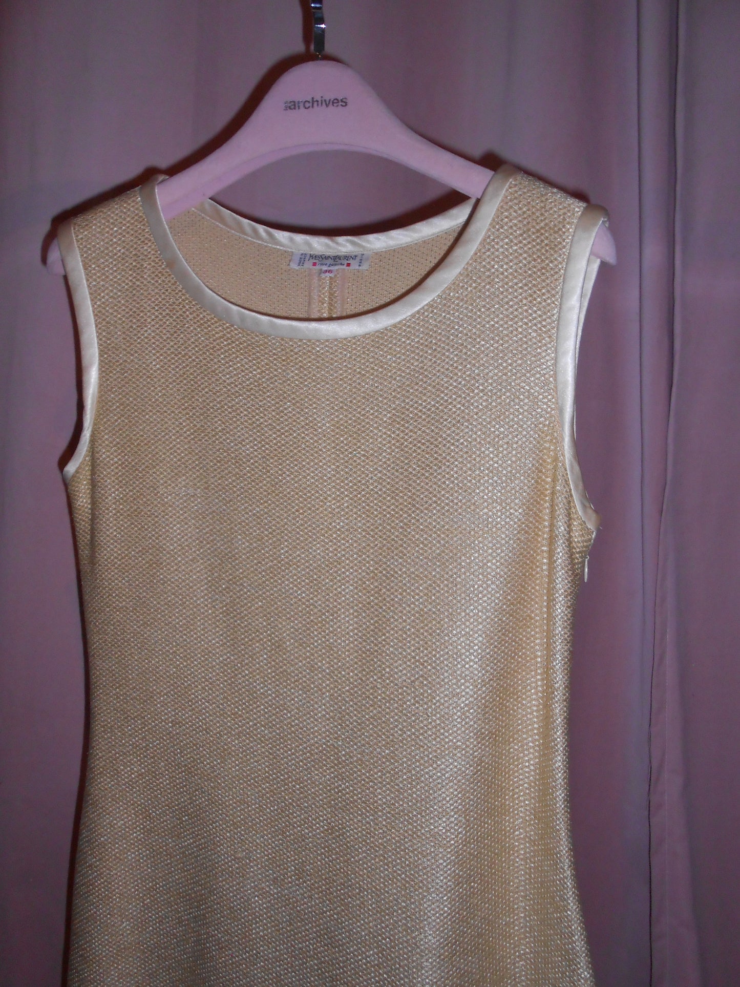 YVES SAINT LAURENT 1990S RAFIA MINI DRESS