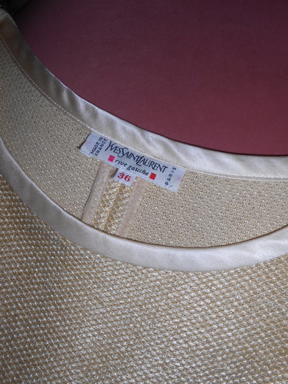 YVES SAINT LAURENT 1990S RAFIA MINI DRESS