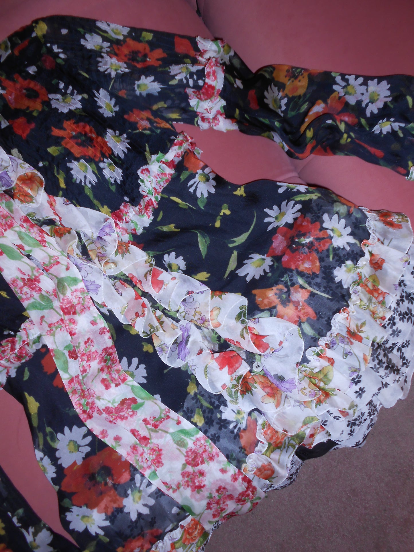 DOLCE & GABBANA SS 2008 FLORAL RUFFLE BLOUSE