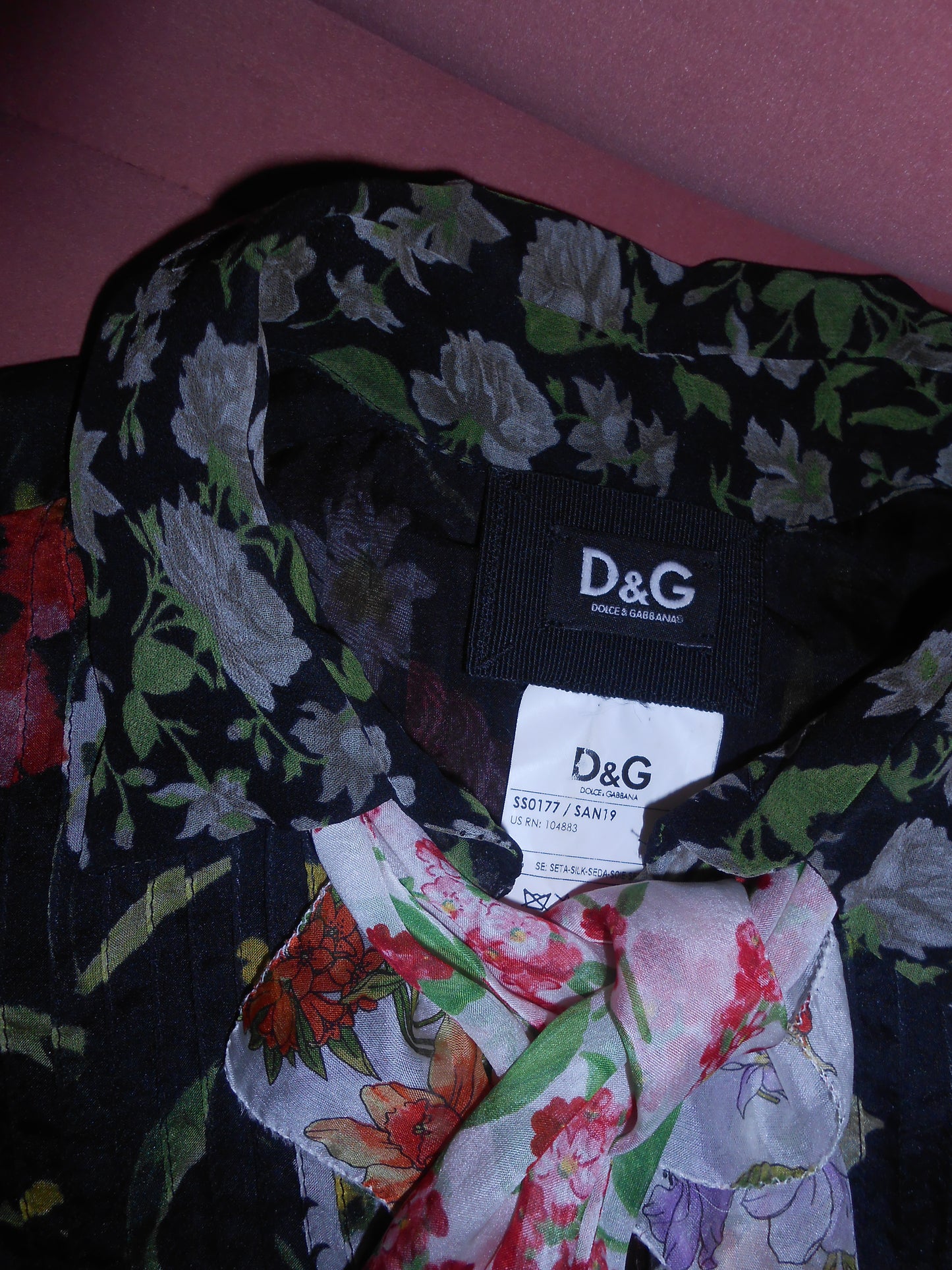 DOLCE & GABBANA SS 2008 FLORAL RUFFLE BLOUSE
