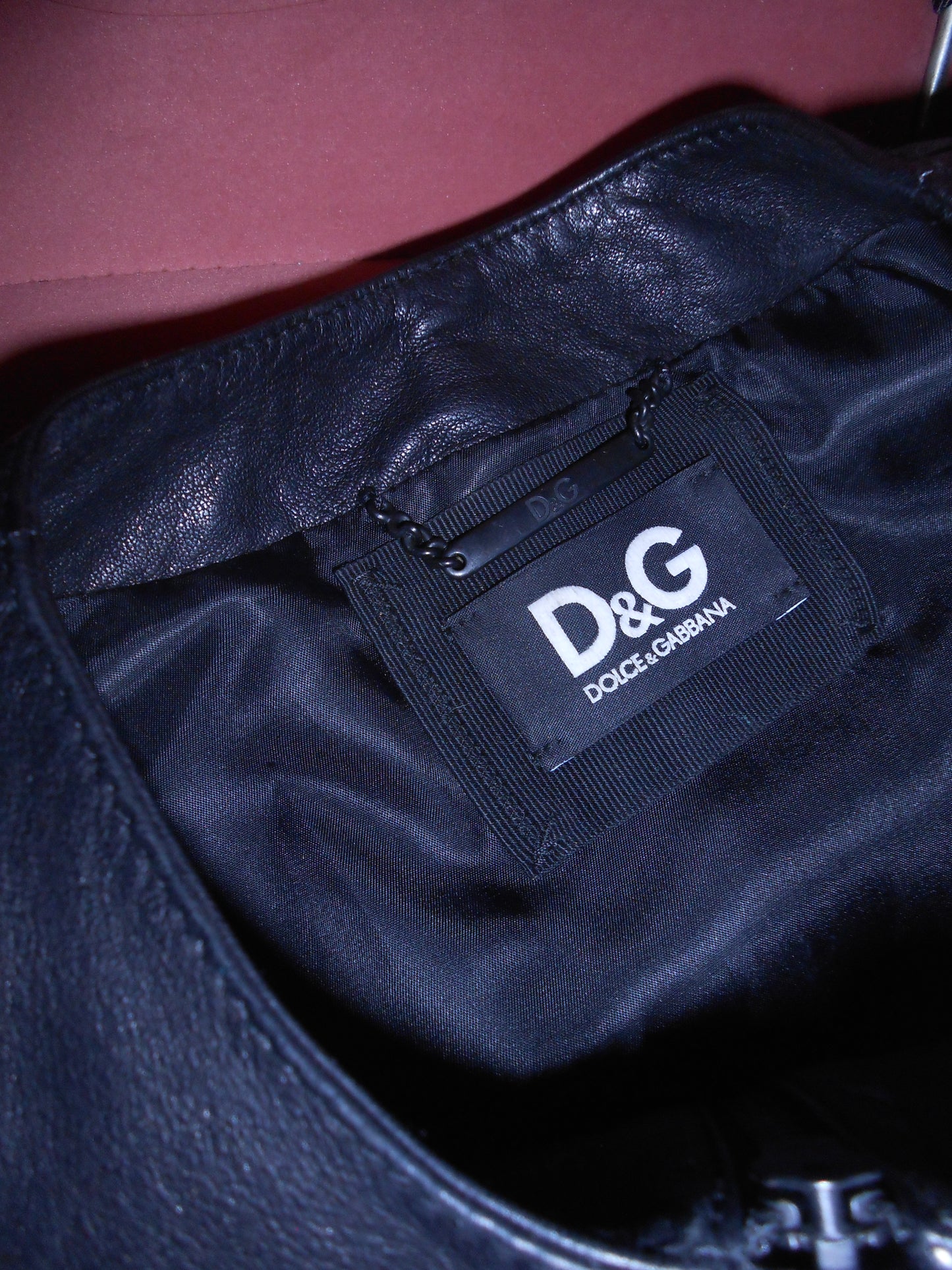 DOLCE & GABBANA EARLY 2000S SNAP BUTTON LEATHER JACKET