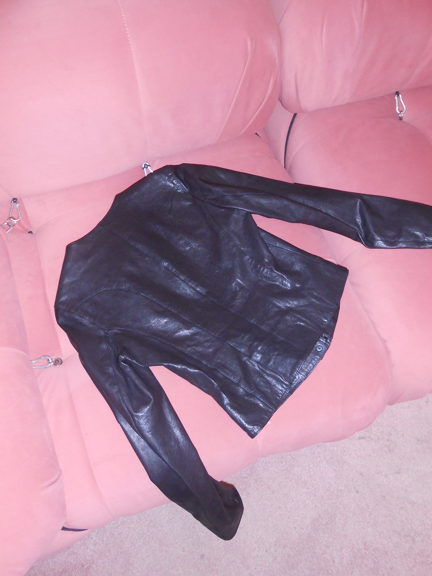 DOLCE & GABBANA EARLY 2000S SNAP BUTTON LEATHER JACKET