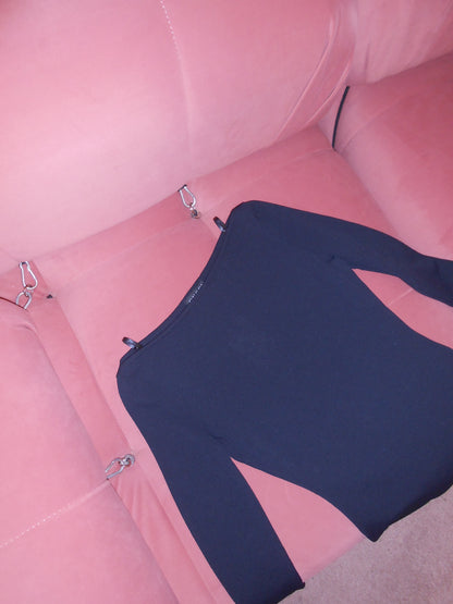 GUCCI BY TOM FORD SS 1998 RUNWAY LONG SLEEVE DRESS WITH LEATHER STRAPS